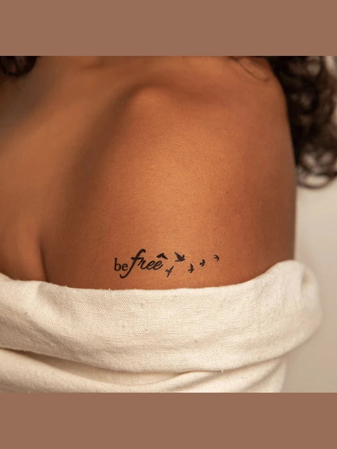 Temporary Tattoo Be Free 3Pk Black 2P0026 