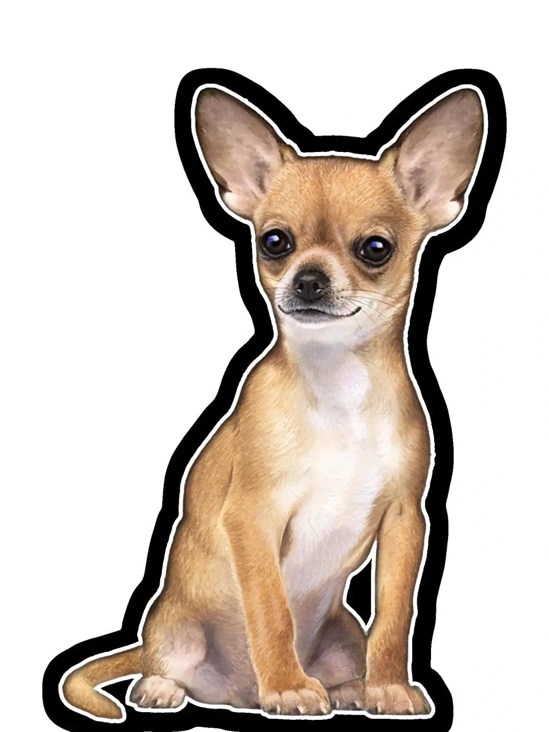 Vinyl Sticker&nbsp; Chihuahua Tan Dog 788-10