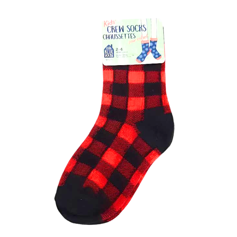 Children's Socks  Christmas Socks  Buffalo    Plaid  2-4yr 