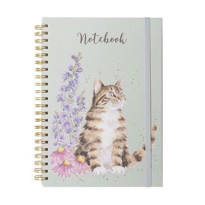 Spiral Notebook Cat Whiskers And Wild Flowers Green Lhb015