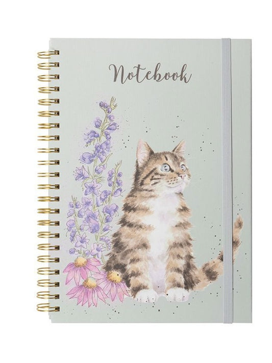 Spiral Notebook Cat Whiskers And Wild Flowers Green Lhb015
