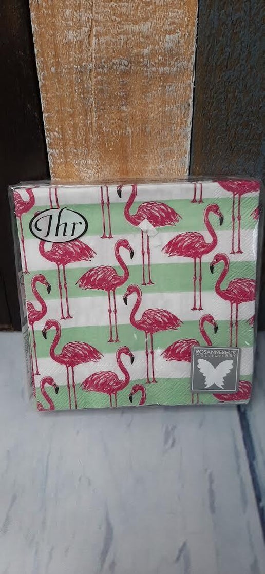 Napkins - Pink Flamingos - 20 pc. 