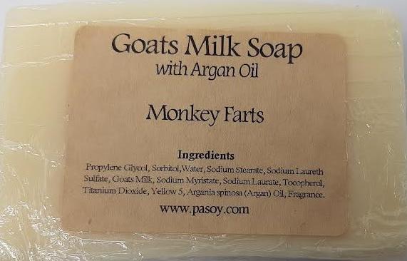 Monkey Farts-Goats Milk BarSoap With Argan-Size.75x2.25x3.75"-20531 