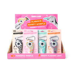 harm Alarm Lighted Flashing Safety Whistle 4 Colors CRSN24