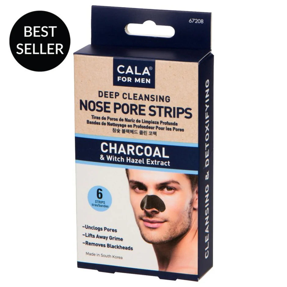 Nose Pore Strips Deep Cleansing Charcoal & Witch Hazel Nut 6pk Men's 67208 