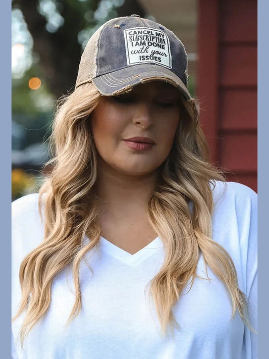 Baseball Hat Denim Blue Cancel My Description Mbw625