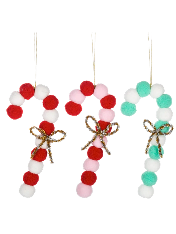 Candy Cane Christmas Ornament 3 Colors Mz192504