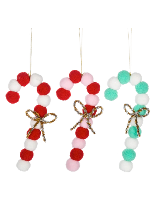 Candy Cane Christmas Ornament 3 Colors Mz192504