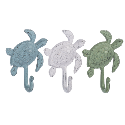 Wall Hanger Sea Turtle Cast Iron 3 Colors Cb187022 