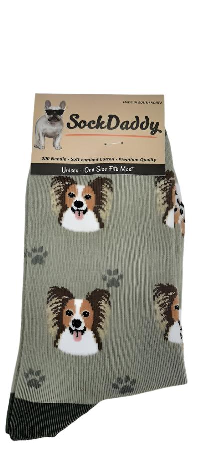 Papillion-Brown Unisex Sock-800-63 