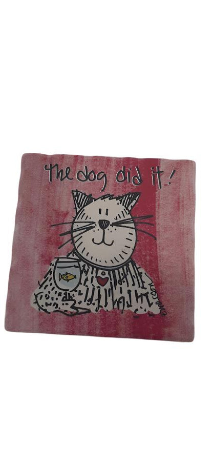 67835-Dog Did It-Tile coaster 