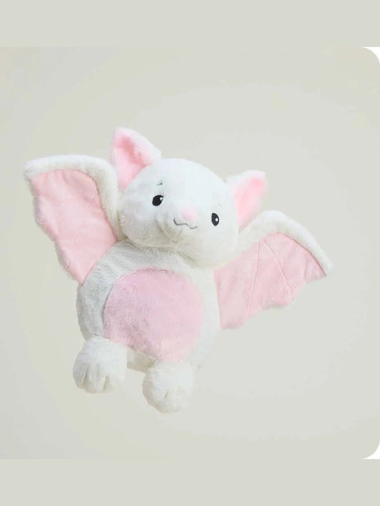 Warmies- White /Pink Bat 13" Heatable Stuffed Animals Cp-Bat-W