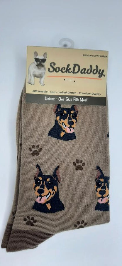 Doberman-Brown Unisex Sock-800-101 