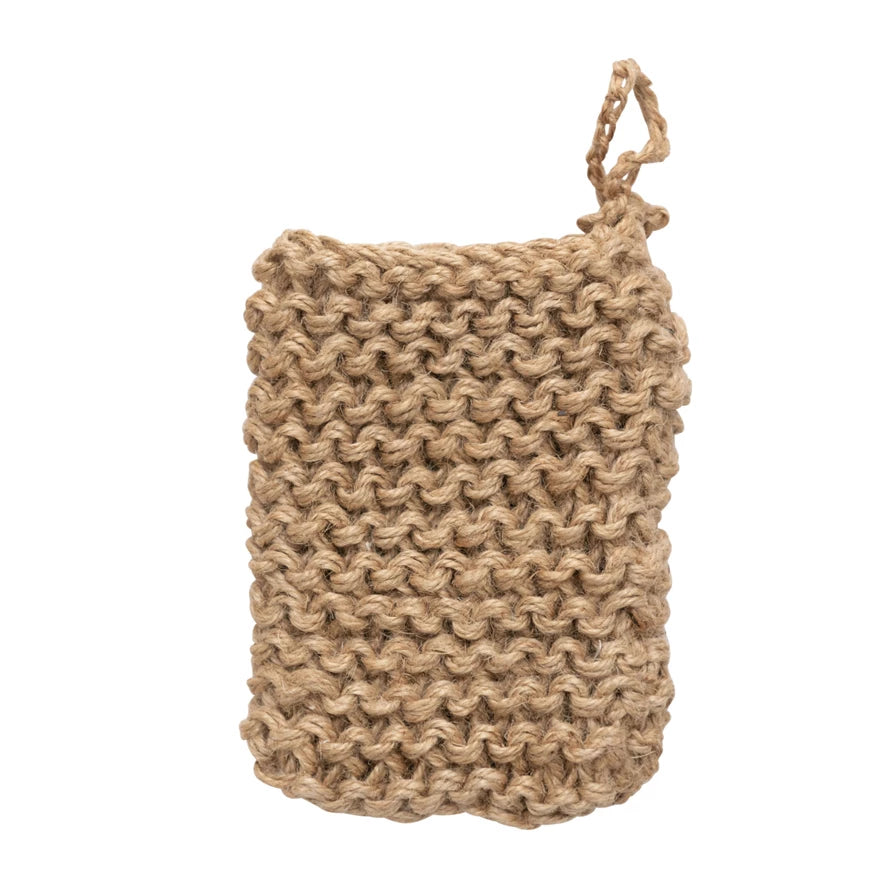 Soap Holder/Body Scrubber Crocheted Brown Df6504 