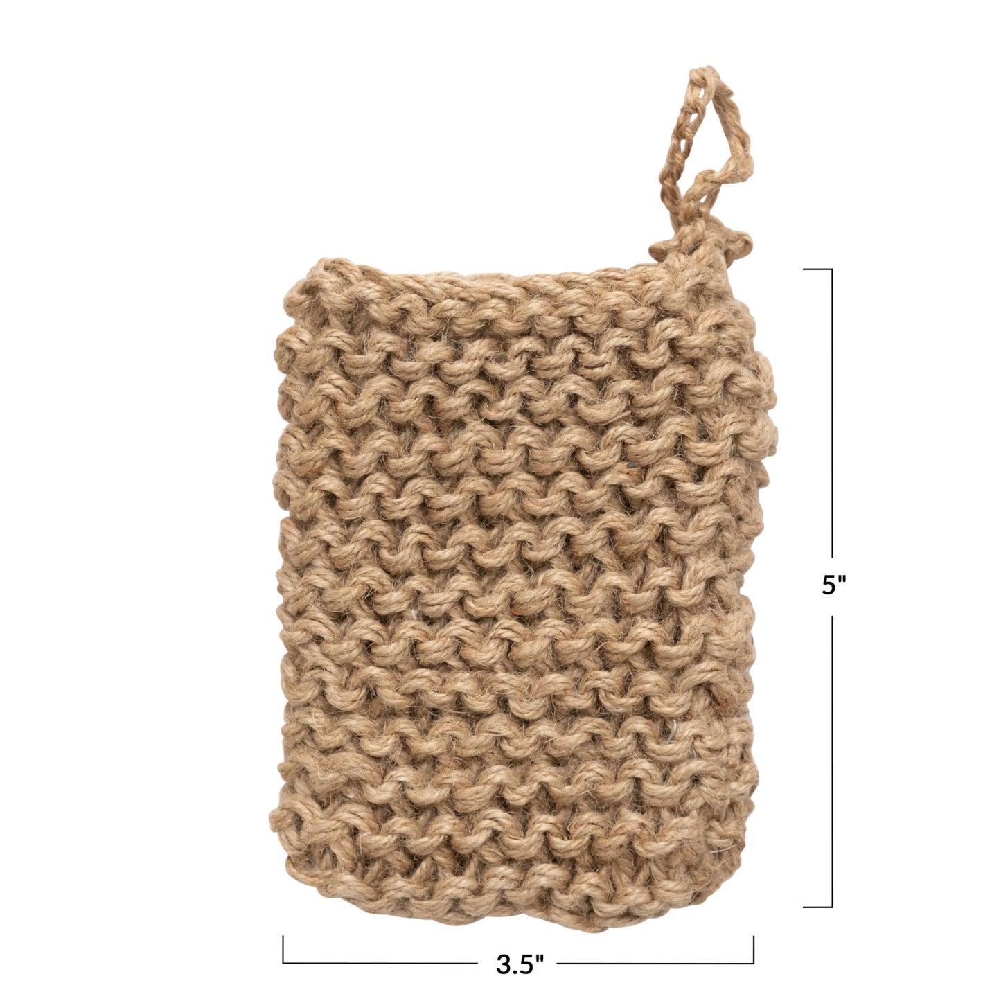 Soap Holder/Body Scrubber Crocheted Brown Df6504 