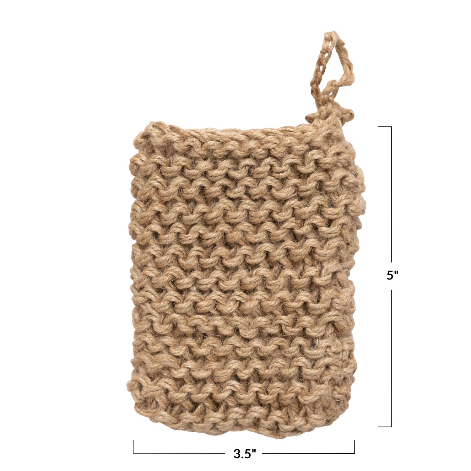 Soap Holder/Body Scrubber Crocheted Brown Df6504 