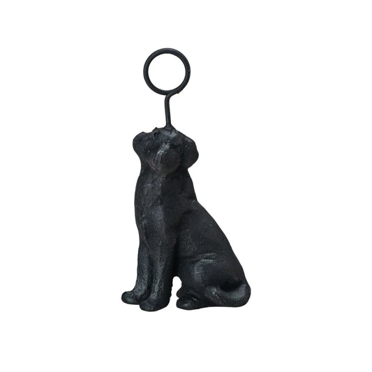 Card Holder Cast Iron Dog Labrador 4" Df9740 