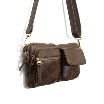 Kendra Cargo Pocket Sling / Crossbody Bag  Dark Brown Women's L8185-77
