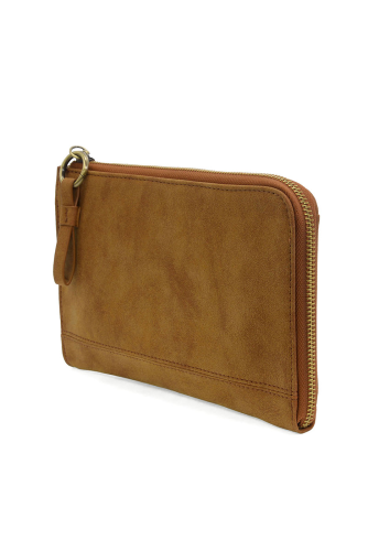 Wristlet/Wallet Faux Suede Toffee Karina Convertible  Women's L8244-02