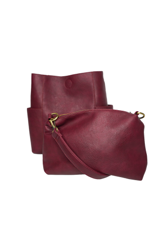 Kayleigh Side Pocket Bucket Bag Garnet  L8089-530