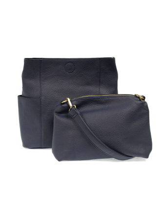 Kayleigh Side Pocket Bucket Bag W Insert Navy&nbsp; L8089-07