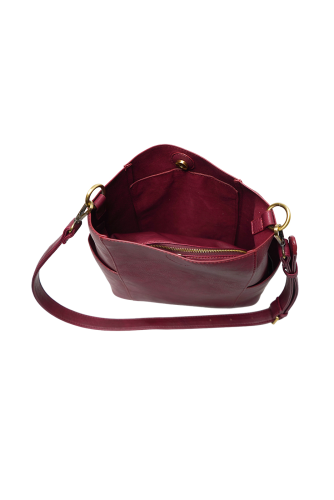 Kayleigh Side Pocket Bucket Bag Garnet  L8089-530