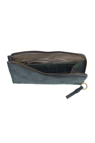 Wristlet/Wallet Faux Suede Deep Teal Karina Convertible  Women's L8244-67