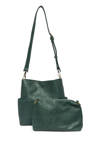 Kayleigh Side Pocket Bucket Bag Deep Teal  L8089-70