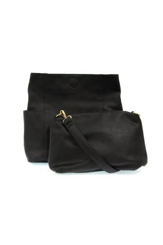 Kayleigh Side Pocket Bucket Bag W Insert  Black L8089-00