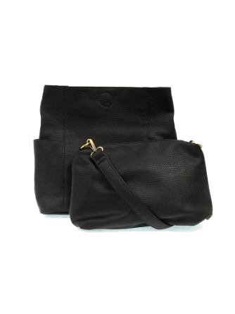 Kayleigh Side Pocket Bucket Bag W Insert  Black L8089-00