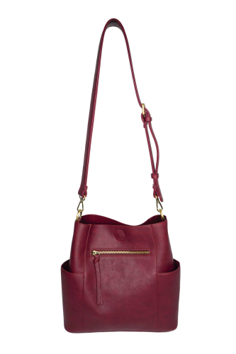 Kayleigh Side Pocket Bucket Bag Garnet  L8089-530