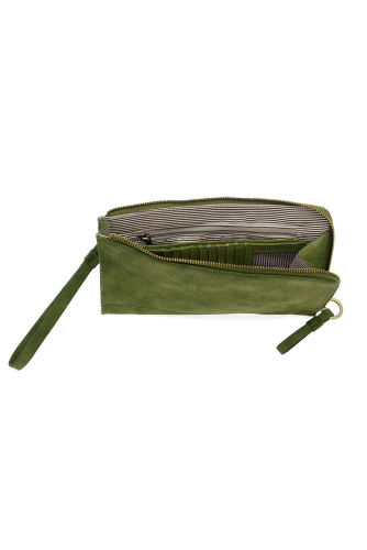 Wristlet/Wallet Faux Suede Dark Emerald Green Karina Convertible &nbsp;Women's L8244-09