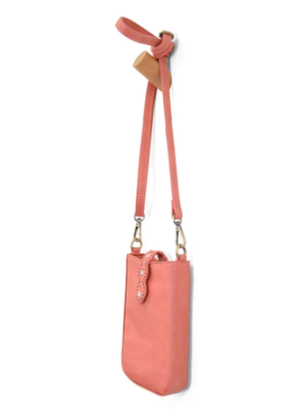 Crossbody Phone Purse Lazer Cut Daisy Living Coral L8347-135
