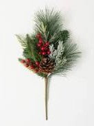 Flower Pick  Christmas Snow Sugar Pine   Px1181