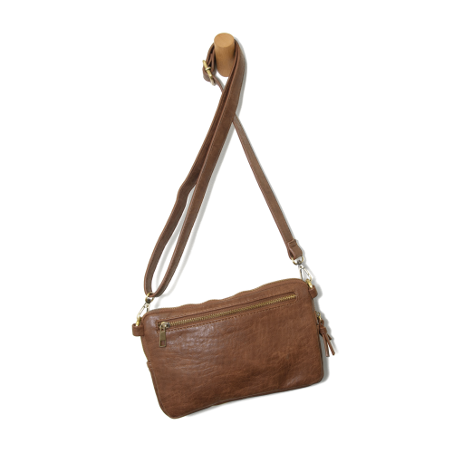 Kendra Cargo Pocket Sling / Crossbody Bag Saddle Brown Women's L8185-02