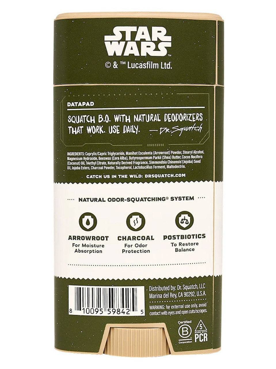 Deodorant Wisdom Gard Star Wars Aluminum Free 2.65 oz Wh-Deo-Wdg-01 