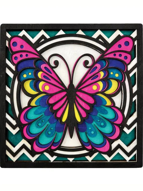 Wood Art Kit Butterfly Wabf