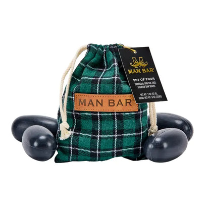 Soap Bag Of Coal Charcoal &Tea Tree Scented4-2oz Bars bOC4904