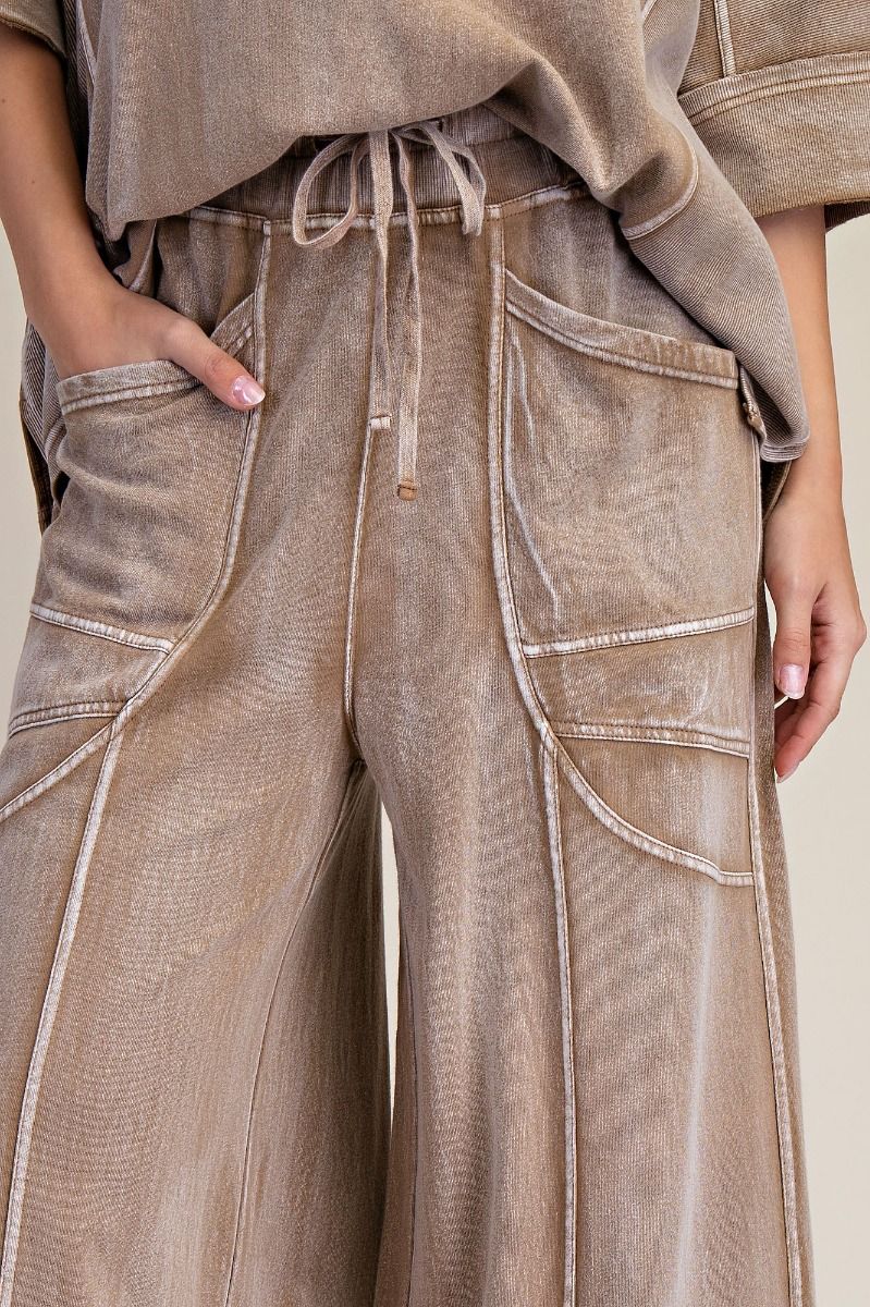 Pants Camel&nbsp; Drawstring 2Pocket Terry Knit Women's&nbsp; EB57026