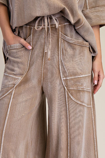 Pants Camel&nbsp; Drawstring 2Pocket Terry Knit Women's&nbsp; EB57026