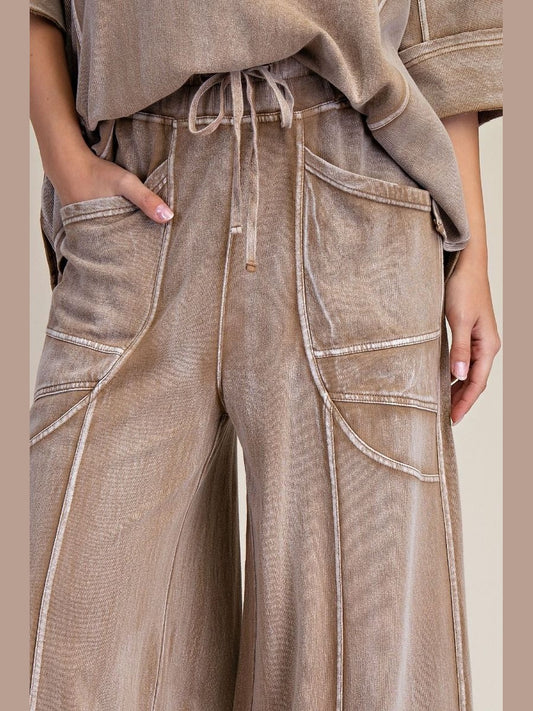 Pants Camel&nbsp; Drawstring 2Pocket Terry Knit Women's&nbsp; EB57026