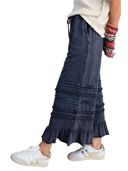 Pants Midnight Blue Mineral Washed Terry Knit 2 Pocket&nbsp; EB90214