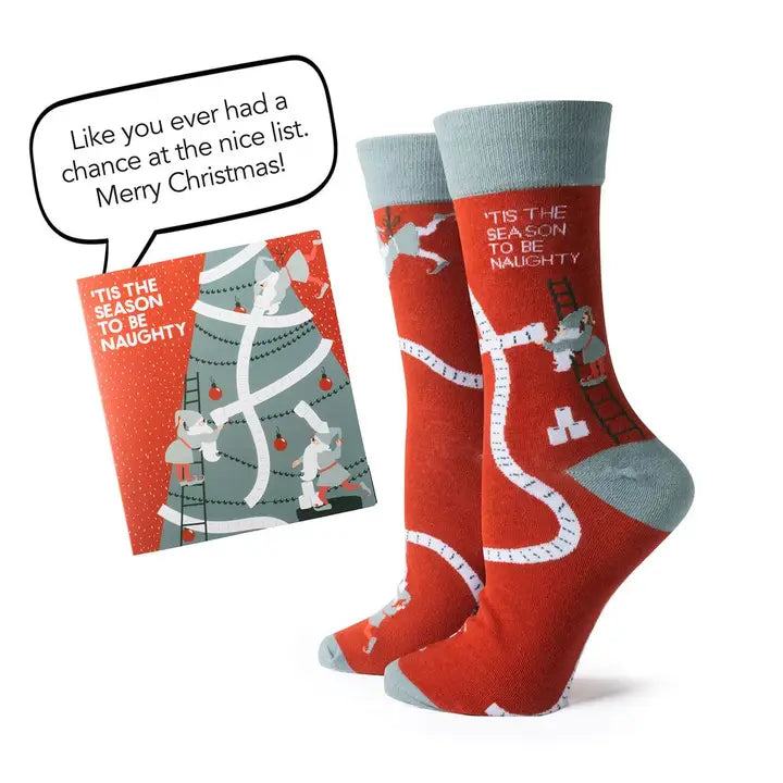 DM-Christmas Card with Sock Two Left Feet&nbsp;
