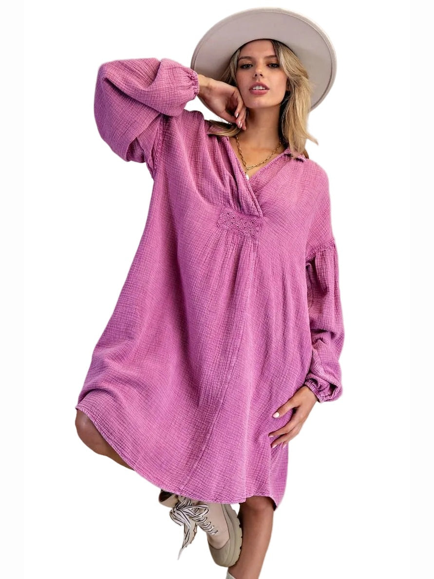Dress Orchid Oversized Shirt Dress Women's&nbsp; ED24946