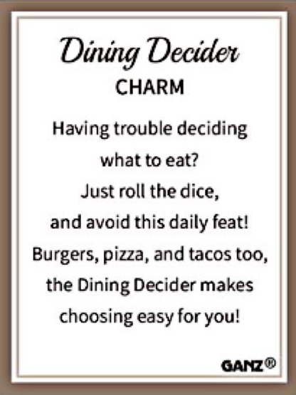 Charm Dining Dice ER75351