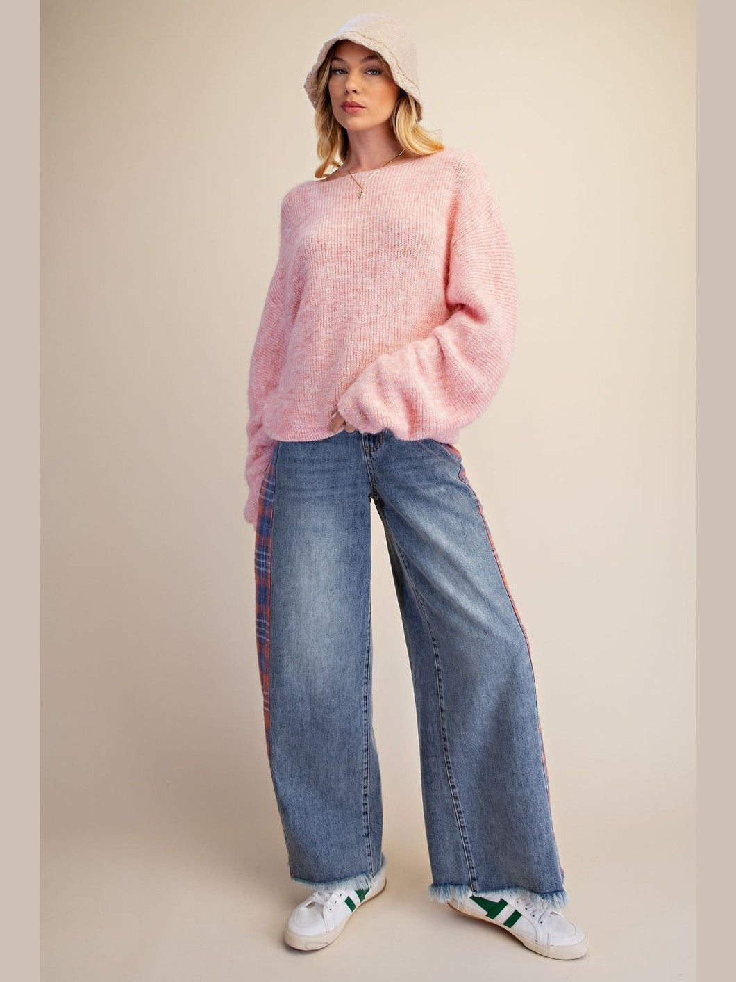 Sweater Pullover Strawberry Smoothie Long Bubble&nbsp; Sleeve&nbsp; Women's&nbsp; ET19158
