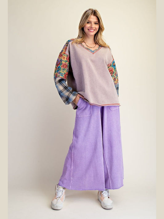 Top Pullover Floral Mushroom Oversized Long Sleeve&nbsp;Women's&nbsp; ET29938