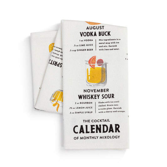 Towel Kitchen /Stick Stir Cocktail Calendar17x28"  80287 