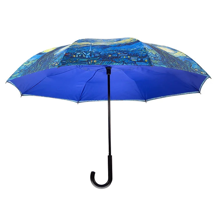 Umbrella-Reverse Close Stick-Starry Night -20209rc 