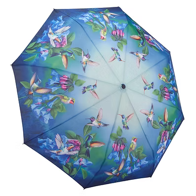 Umbrella&nbsp; Folding Bluebells /Hummingbirds 33069